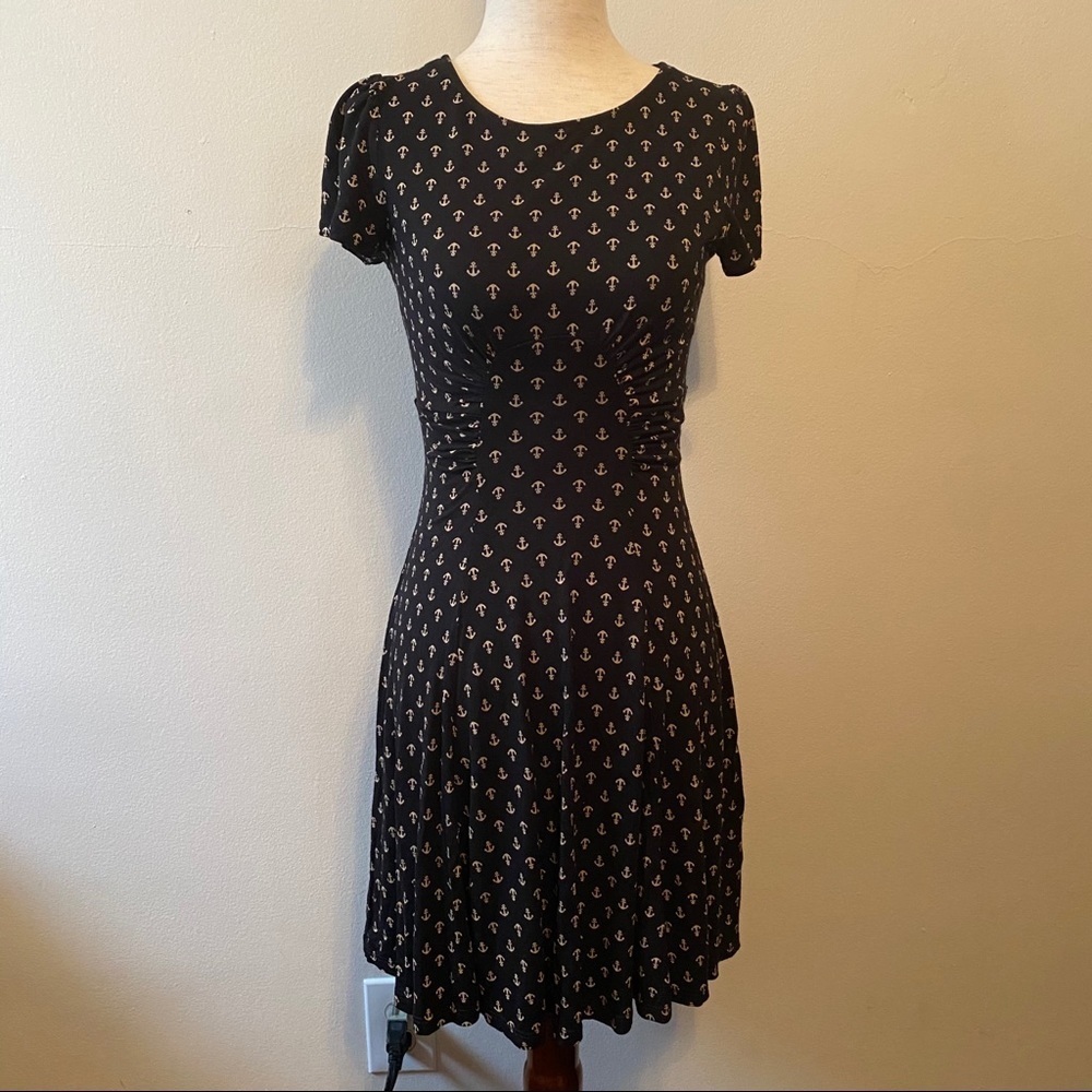 OASIS Nautical Casual Fit and Flare Dress Size XS